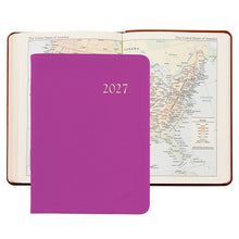 Load image into Gallery viewer, PRE-ORDER 2027 Desk Diary Orchid Goatskin Leather