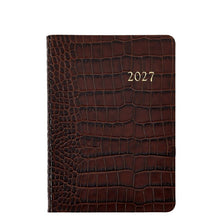 Load image into Gallery viewer, PRE-ORDER 2027 Notebook Diary Brown Croc Leather