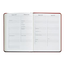 Load image into Gallery viewer, 2026 Desk Diary Navy Crocodile Embossed Leather