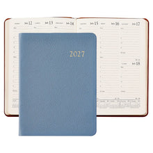 Load image into Gallery viewer, PRE-ORDER 2027 Desk Frost Blue Goatskin Leather