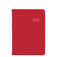Load image into Gallery viewer, PRE-ORDER 2027 Notebook Diary Red Goatskin Leather
