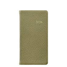 Load image into Gallery viewer, 2026 6" Pocket Diary Sage Goatskin Leather