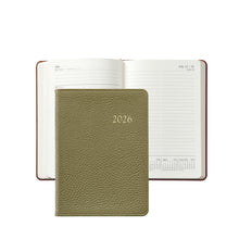 Load image into Gallery viewer, 2026 Notebook Diary Sage Goatskin Leather