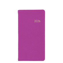 Load image into Gallery viewer, 2026 6" Pocket Diary Orchid Goatskin Leather