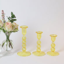 Load image into Gallery viewer, Daphne Candlesticks - Yellow (Set of 3)