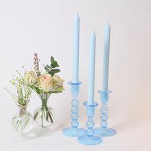 Load image into Gallery viewer, Daphne Candlesticks - Blue (Set of 3)