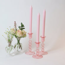 Load image into Gallery viewer, Daphne Candlesticks - Pink (Set of 3)