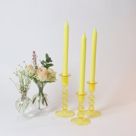Daphne Candlesticks - Yellow (Set of 3)