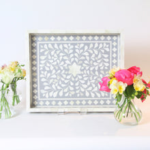 Load image into Gallery viewer, Inlay Decorative Rectangle Tray - Grey