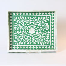 Load image into Gallery viewer, Inlay Decorative Rectangle Tray - Green