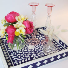 Load image into Gallery viewer, Inlay Decorative Rectangle Tray - Navy