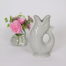 Load image into Gallery viewer, Medium Glazed Gluggle Jug - Dove Grey