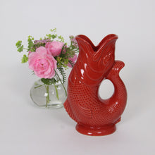 Load image into Gallery viewer, Medium Glazed Gluggle Jug - Paprika