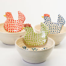 Load image into Gallery viewer, Small Green Chicken Ceramic Bowl