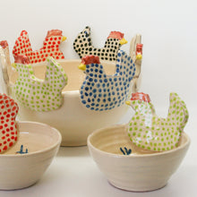Load image into Gallery viewer, Small Green Chicken Ceramic Bowl