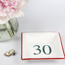 Load image into Gallery viewer, English Fine Bone China Dish - Green & Red 30