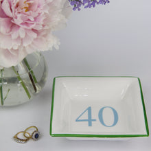 Load image into Gallery viewer, English Fine Bone China Dish - Green & Aqua 40