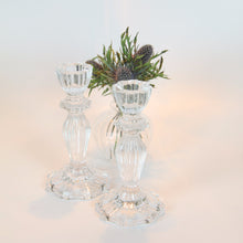 Load image into Gallery viewer, Tall Luna Glass Candlestick - Clear