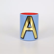Load image into Gallery viewer, Alphabet Brush Pot - A (Periwinkle)