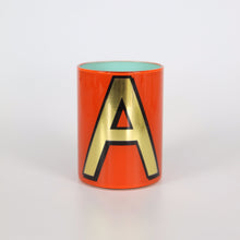 Load image into Gallery viewer, Alphabet Brush Pot - A (Orange)