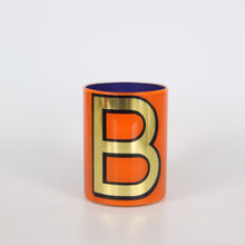 Load image into Gallery viewer, Alphabet Brush Pot - B (Orange)