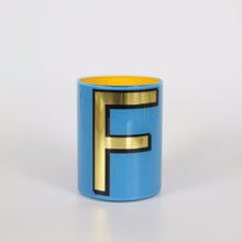Load image into Gallery viewer, Alphabet Brush Pot - F (Blue)