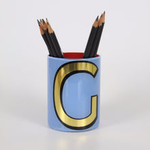 Load image into Gallery viewer, Alphabet Brush Pot - G (Periwinkle)