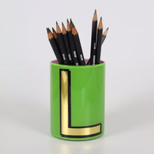 Load image into Gallery viewer, Alphabet Brush Pot - L (Green)