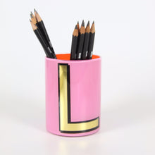 Load image into Gallery viewer, Alphabet Brush Pot - L (Pink)