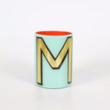 Load image into Gallery viewer, Alphabet Brush Pot - M (Aqua)