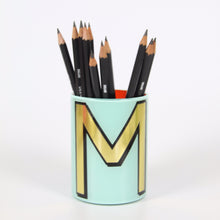 Load image into Gallery viewer, Alphabet Brush Pot - M (Aqua)