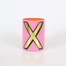 Load image into Gallery viewer, Alphabet Brush Pot - X (Pink)