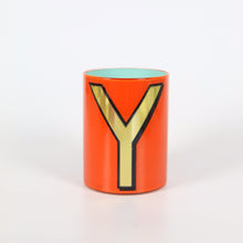 Load image into Gallery viewer, Alphabet Brush Pot - Y (Orange)