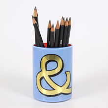 Load image into Gallery viewer, Alphabet Brush Pot - & (Periwinkle)