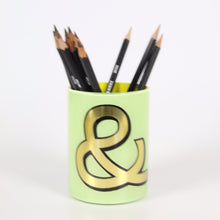 Load image into Gallery viewer, Alphabet Brush Pot - & (Mint)
