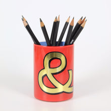 Load image into Gallery viewer, Alphabet Brush Pot - & (Carnation)