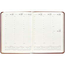 Load image into Gallery viewer, 2022 Desk Diary Ruby Crocodile Embossed Leather