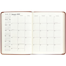 Load image into Gallery viewer, 2022 Desk Diary Ruby Crocodile Embossed Leather