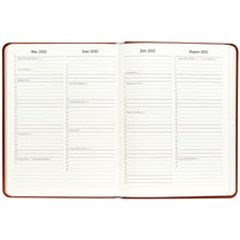 Load image into Gallery viewer, 2022 Desk Diary Ruby Crocodile Embossed Leather