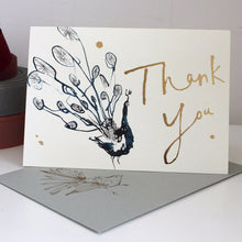 Load image into Gallery viewer, Peacock Thank You Card
