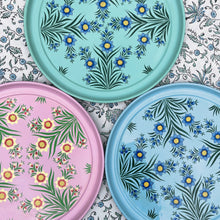 Load image into Gallery viewer, Lotus Flower Enamel Hand Painted Tray - Pink