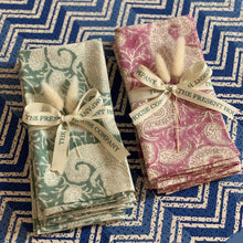 Load image into Gallery viewer, Paisley Napkins Set of 4 - Aqua