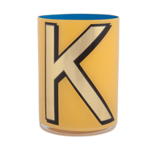 Load image into Gallery viewer, Alphabet Brush Pot - K (Yellow)