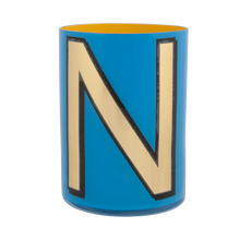 Load image into Gallery viewer, Alphabet Brush Pot - N (Blue)