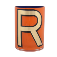 Load image into Gallery viewer, Alphabet Brush Pot - R (Orange)