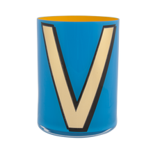 Load image into Gallery viewer, Alphabet Brush Pot - V (Blue)