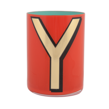 Load image into Gallery viewer, Alphabet Brush Pot - Y (Orange)