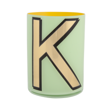 Load image into Gallery viewer, Alphabet Brush Pot - K (Mint)