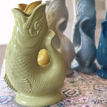 Load image into Gallery viewer, Medium Glazed Gluggle Jug - Lime Green
