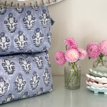 Load image into Gallery viewer, Boota Handblock Quilted Washbag - Nightfall
